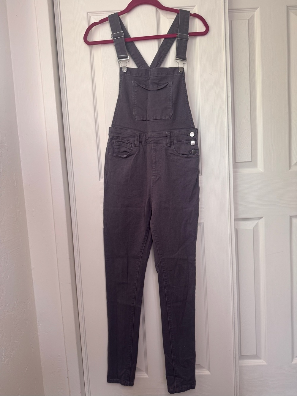 WeWoreWhat Charcoal Gray Denim Overalls
